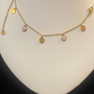 Gold and Pink Tiffany Charm Bracelet